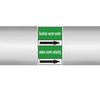 Pipe marker - "Sanitair warm water" 100x150mmx33m Sticker